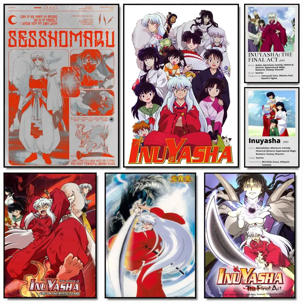 anime I-Inuyasha-A Painting Calligraphy Artwork for Home Bedroom Office Wall Decoration Gift