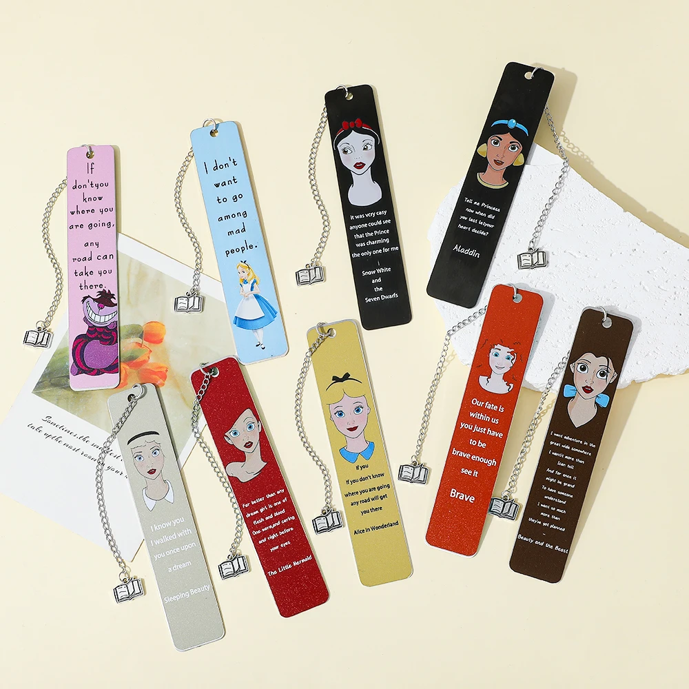 

Disney Bookmarks Cartoon Animation Princess Bookmarks Book Lovers Genuine Accessories For Children Learning Stationery