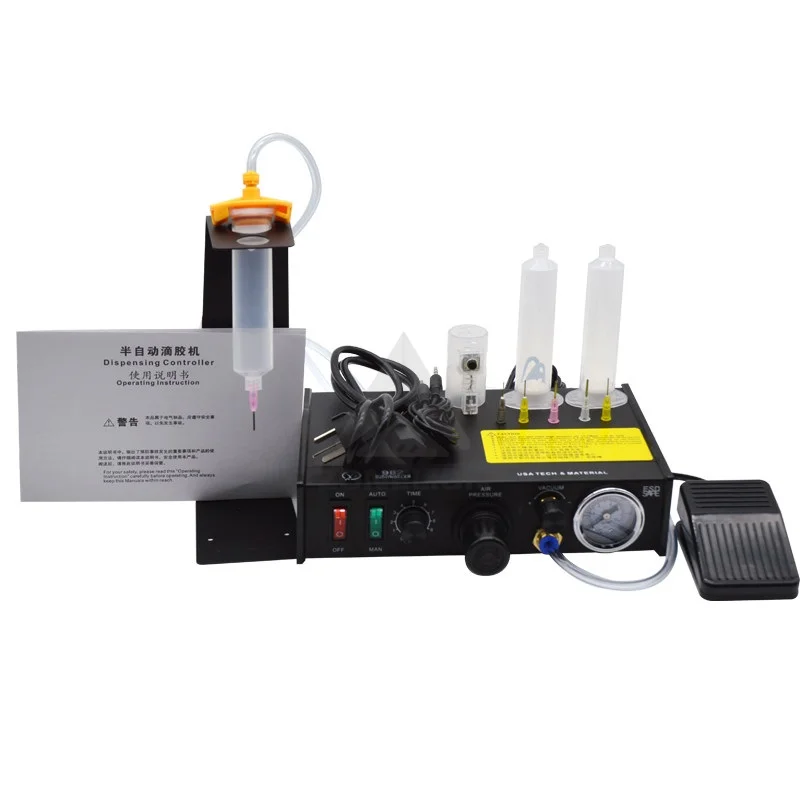 Digital display glue injection machine with fast transport function and foot switch