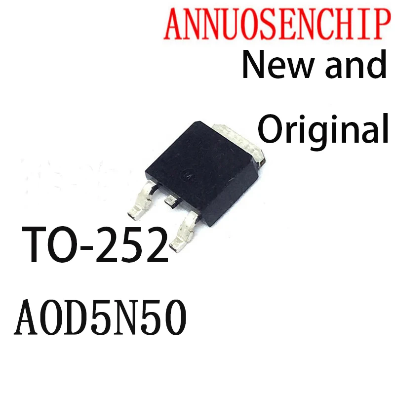 10PCS New And Original TO-252 D5N50 TO252 5N50 SOT MOS 5A 500V AOD5N50