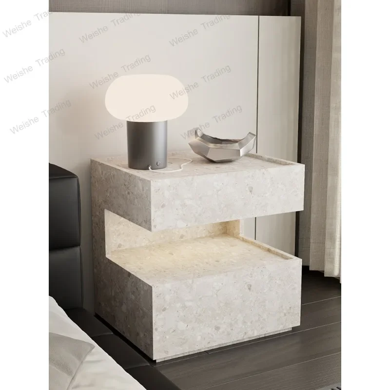 Minimalist bedside table Ousong art pattern color suspended bedside table atmosphere sensor lamp bedside table