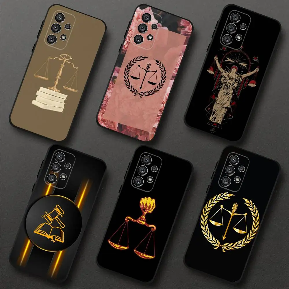 Judge Justice Lawyer Handyhülle für Samsung S 25,24,23,22,30,21,10,9,Ultra,Plus,Lite,FE,4,5G Schwarz Soft Case