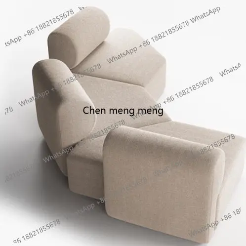 Multi-form Nordic fabric sofa small apartment living room square double-sided sitting combination sofa