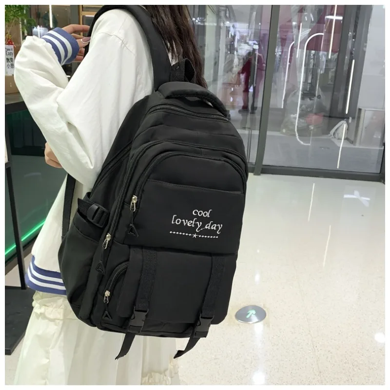 High Capacity Many Pockets Zipper Oxford Textile School Bags 2024 for Elementary and Junior High School Students Backpacks Bolsa