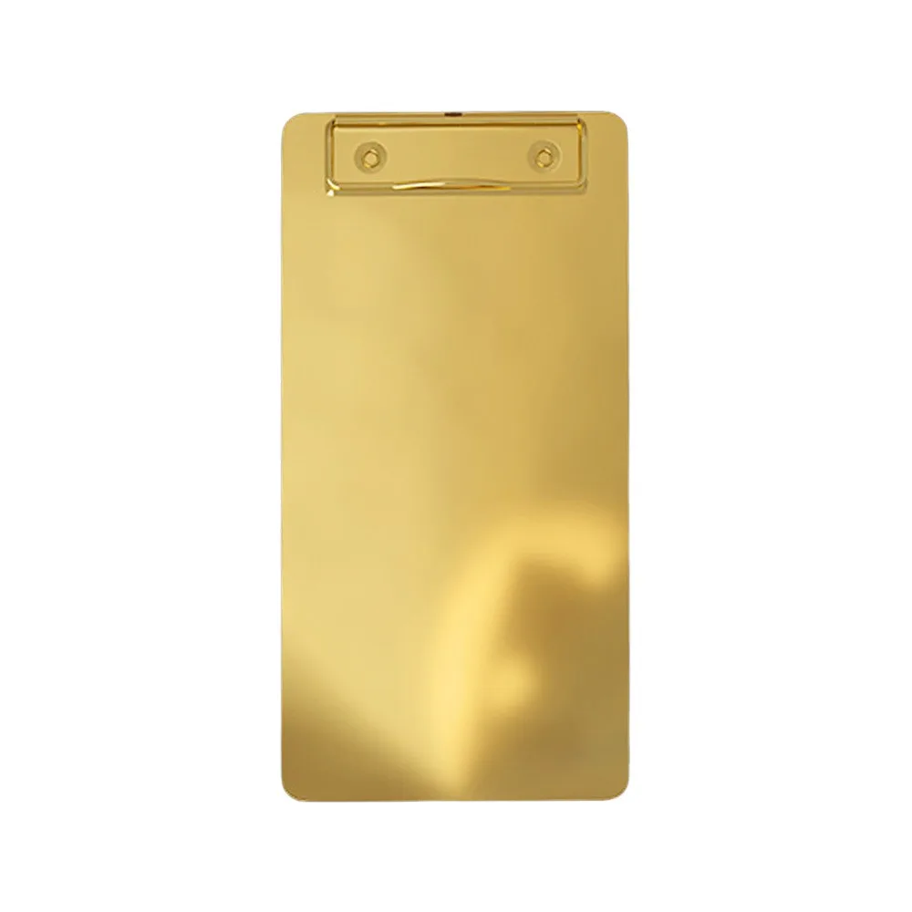 

Stainless Steel A4/A5 File Folder Hard Gold/Silver Test Paper Storage Folder Multifunction Menu Ticket Holder