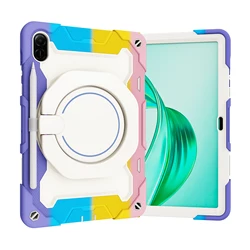 360 Rotatable Stand Case For Honor Pad X8a X9 2024 11.0 inch Model NDL-W09 Heavy Duty Armor Cover With Handle Grip 3-Layers Capa