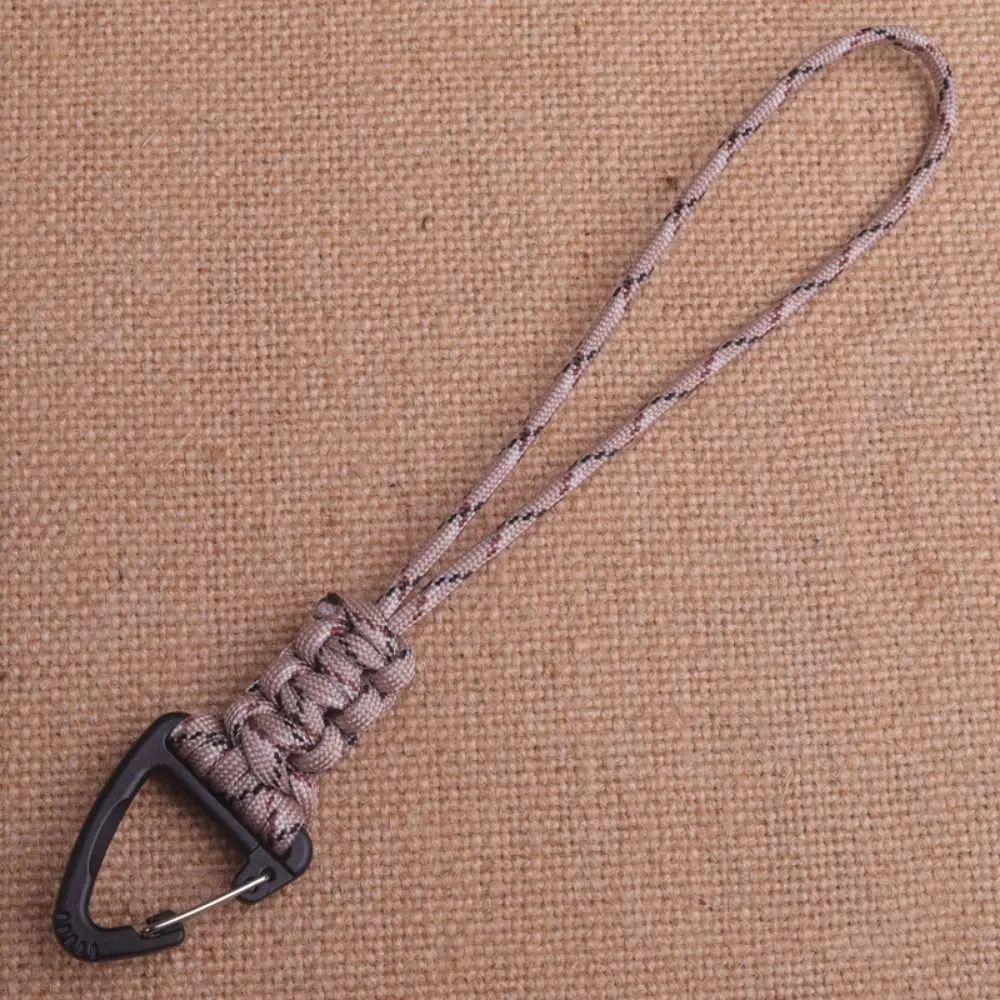 Брелок-карабин-из-паракорда-с-треугольной-пряжкой-плетеный-высокопрочный-20-см-для-альпинизма-защита-от-потери