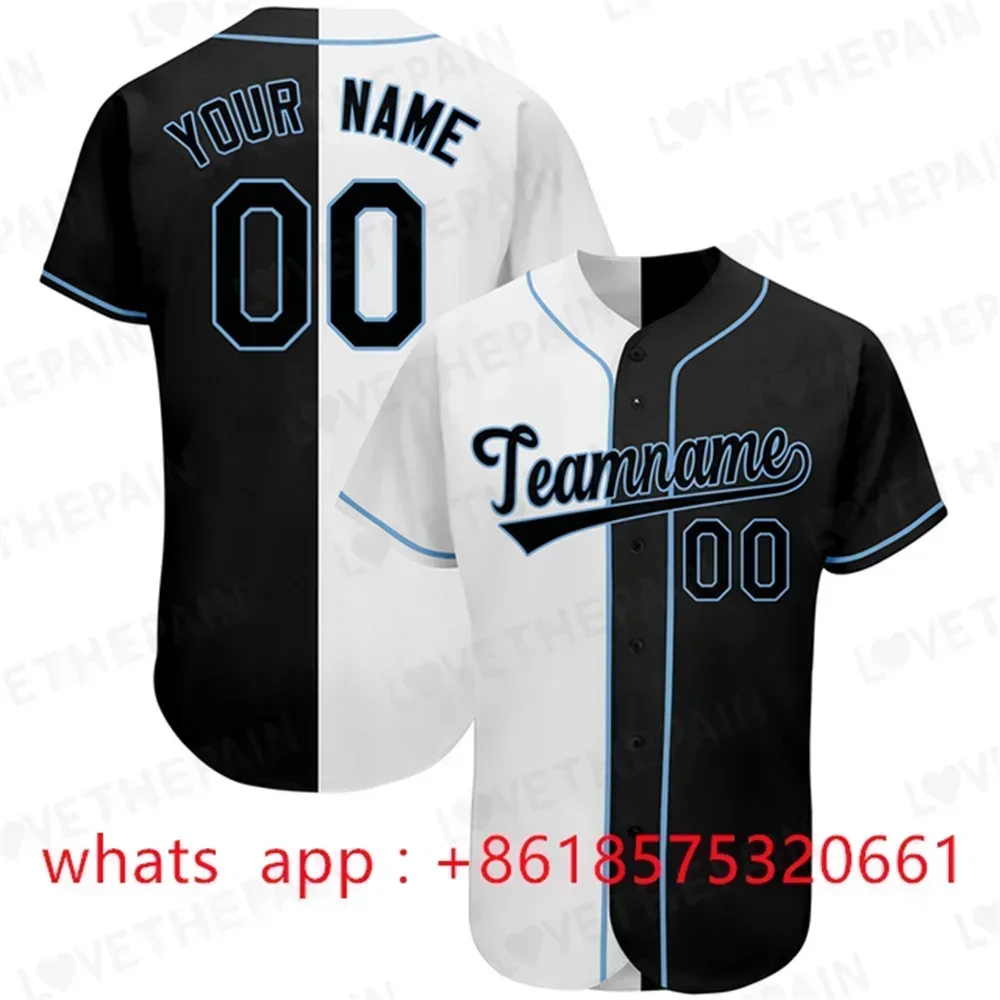 Baseball Jersey Custom Team Shirt Print Personal Name Number Stripe Hip Hop Sportswear Baseball T-shirt Men/Women/Kids Clothing