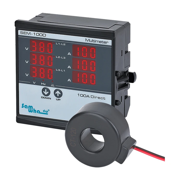 

SEM-100D Digital Multifunction Panel Meter With External 3 C.T, Show Phase Sequence