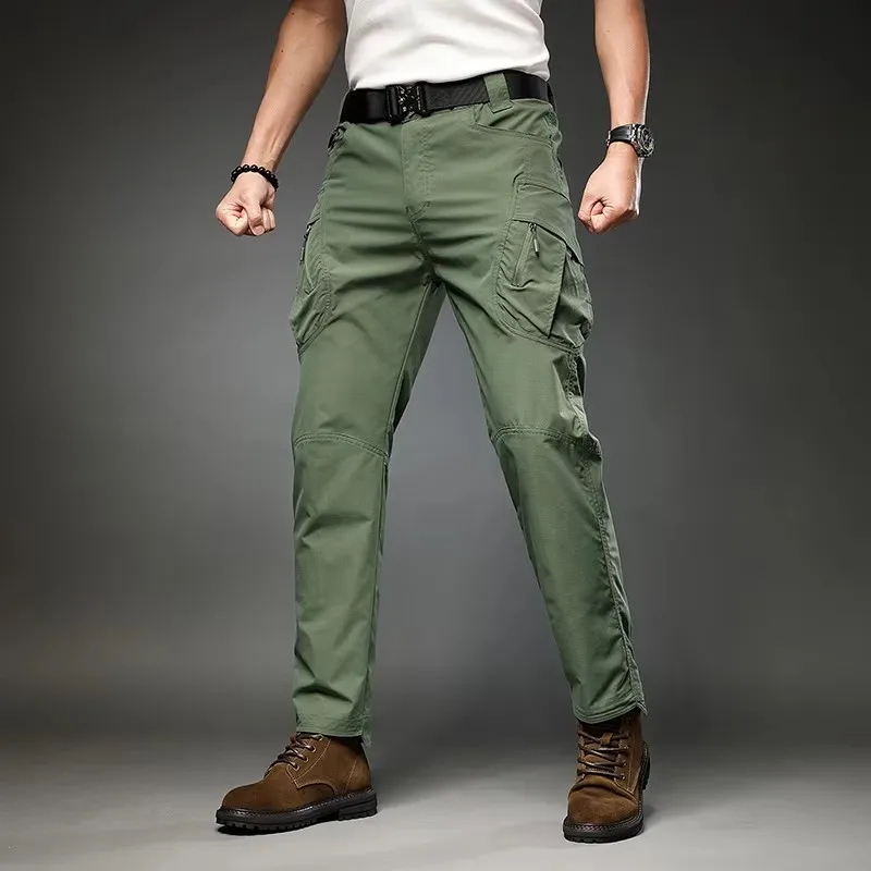 Mens Tactical Pants Anti-scratch Outdoor Hiking Working Trousers Men Many Pocket Waterproof Hunting Fishing Pants Wear-resistant