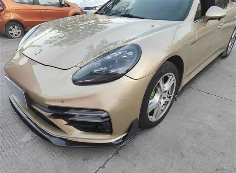 Untuk Porsche Panamera 970.1.2 2010 2011 2012 2013 2014 2015 2016 ReaI Serat Karbon Sisi Rok Panel Spoiler
