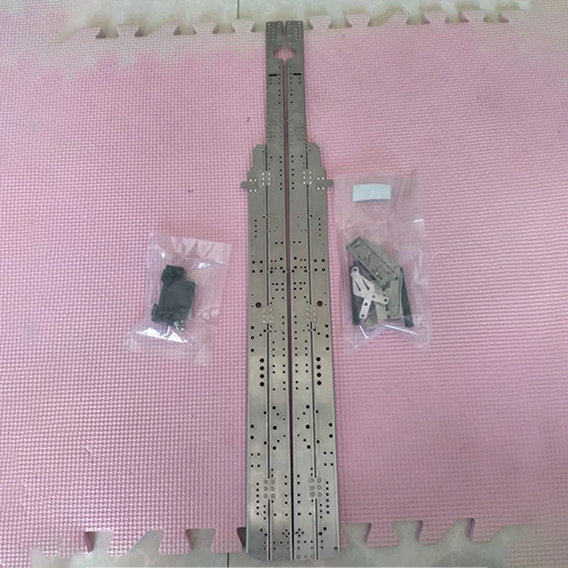 Stainless Steel Beam with Metal Head Beam Tail Beam Bumper Set Suspension Hole with Thread for 1/14 Tamiya RC Truck Trailer Part