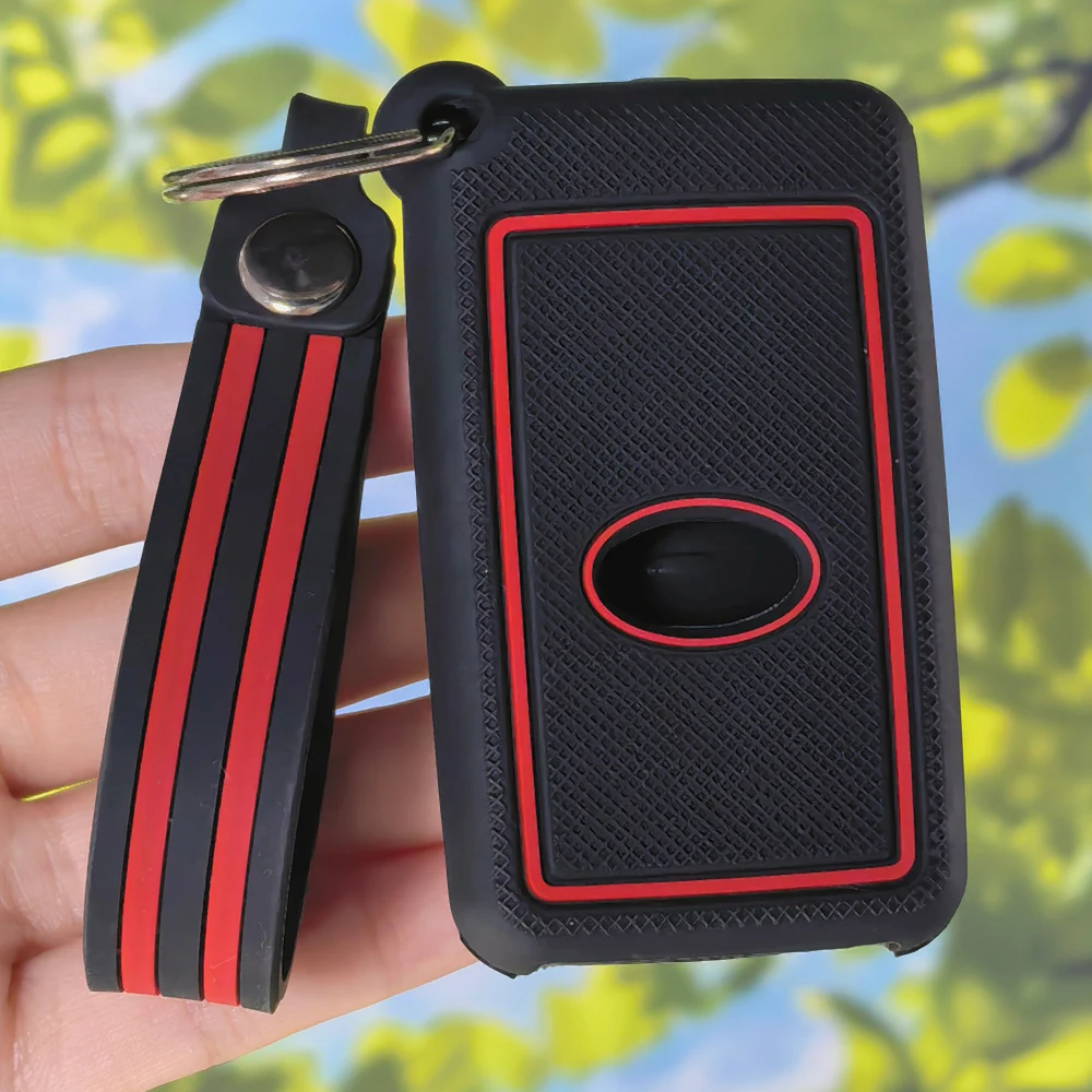 Ergonomic Textured Surface Silicone Key Cover with Keychain for SUBARU Forester Impreza Legacy XV 3 Buttons Smart Car Key