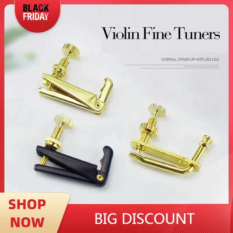 

4 pcs Violin 3/4-4/4 Golden Silver Black Violin Fine TUNER Fiddle String Adjuster Accessories Parts