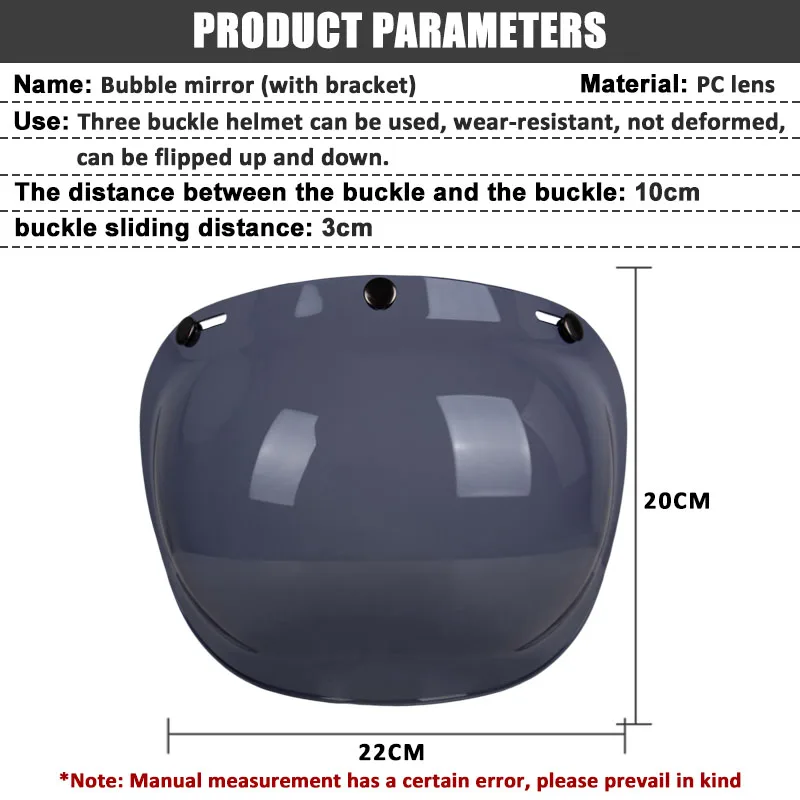 Universal 3/4 Open Face Helmet Visor Bubble Flip Up Motorcycles Windshield Capacete Lens Vintage Helmet Accessories view 4