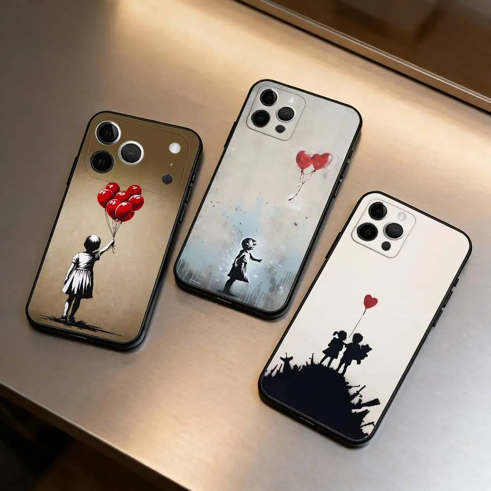 

G-Graffiti A-Artist B-Banksy Soft Silicone Black Cover,Phone Case For iPhone 17,16,15,14,13,12,11 Plus,Pro Max,XS