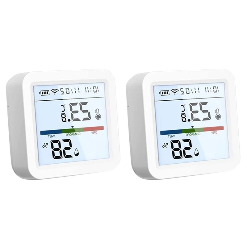 ABGE-Tuya WIFI Temperature Humidity Sensor Backlight Hygrometer