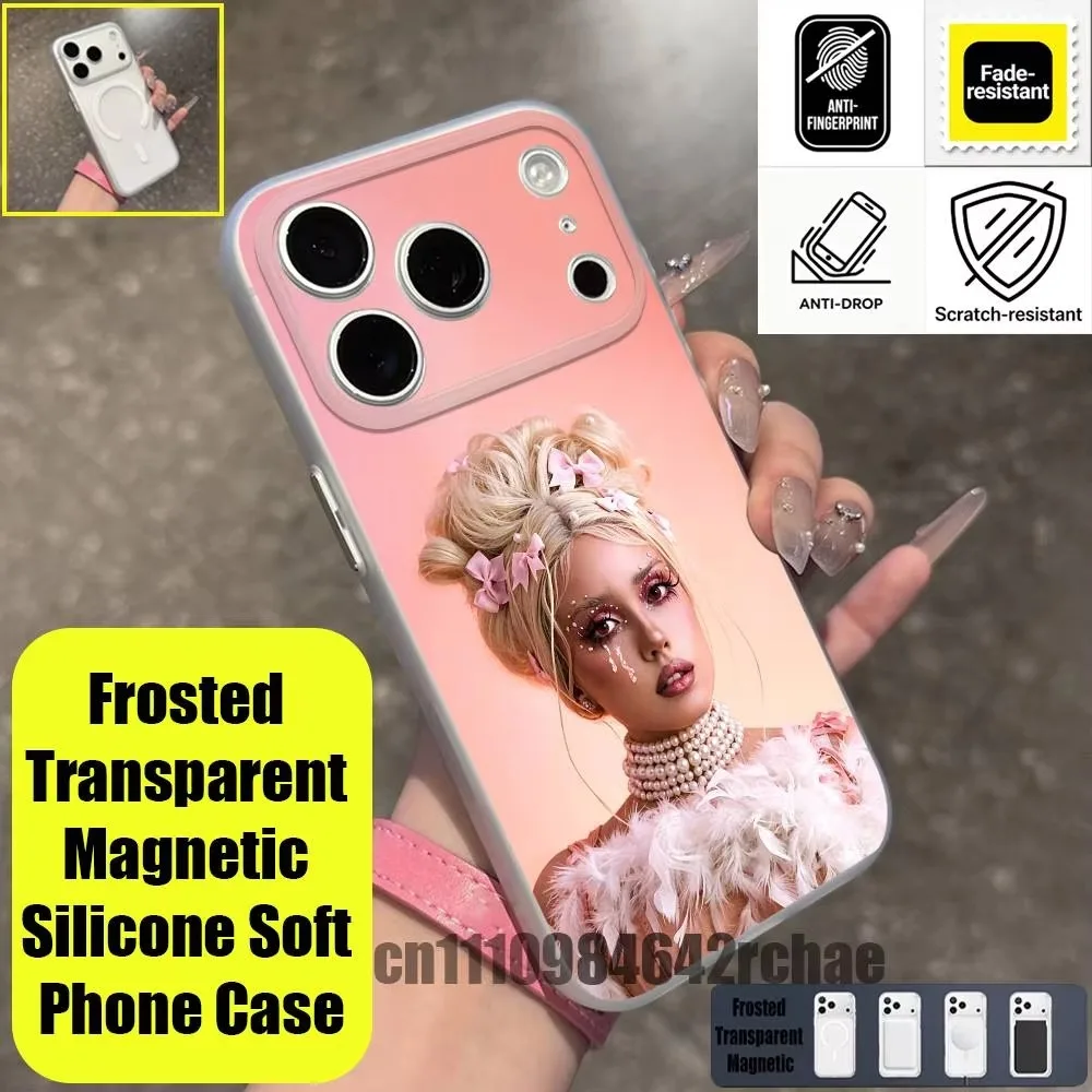 For iPhone 15 17 11 14 13 16 12 E Air Pro Max Mini Plus For Magsafe Magnetic Clear For Dead Blonde Singer Phone Case