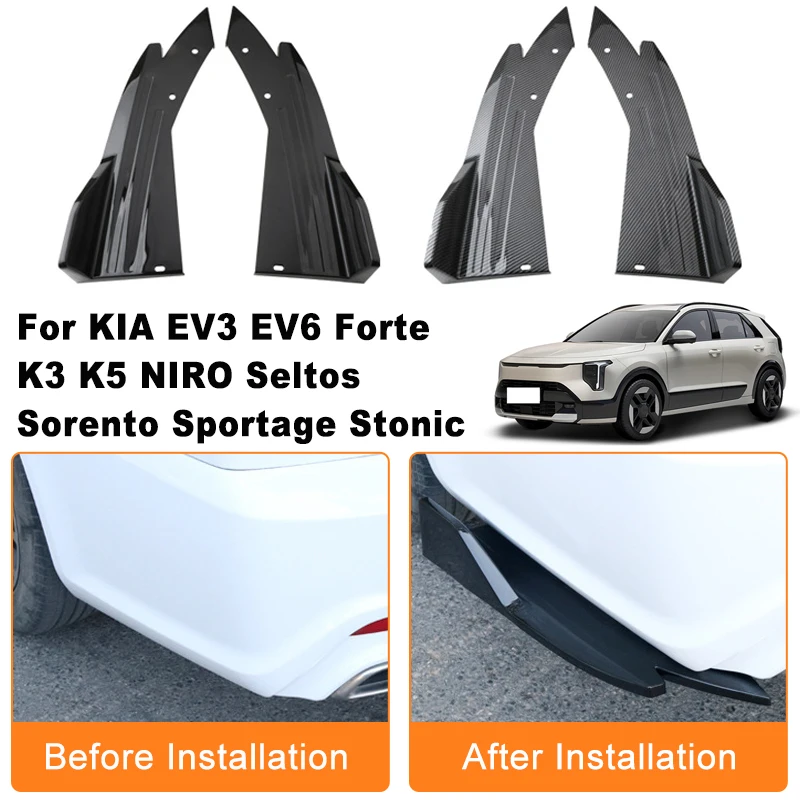 

Car Rear Bumper Spoiler Lip Diffuser Side Skirt Splitter Wrap Angle Anti-Crash For KIA EV3 EV6 Forte K3 K5 NIRO Seltos Sorento