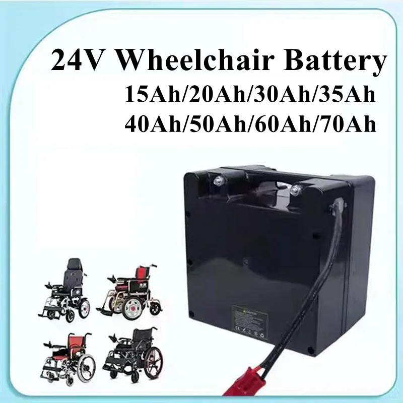 

24V 12ah 15ah 20ah 25ah 30ah 35ah 40ah 45ah 50ah 60ah 70Ah Lithium Battery For 24V Electric Wheelchair Stair Climber+Charger