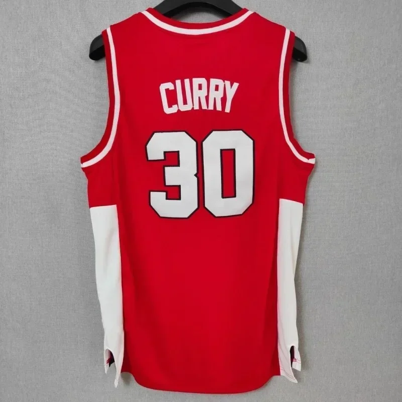 Basketball Jersey Men Oversize 30 Stephen Curry DAVIDSON College Embroidery Breathable Athletic Sports Street Hip Hop Sportswear