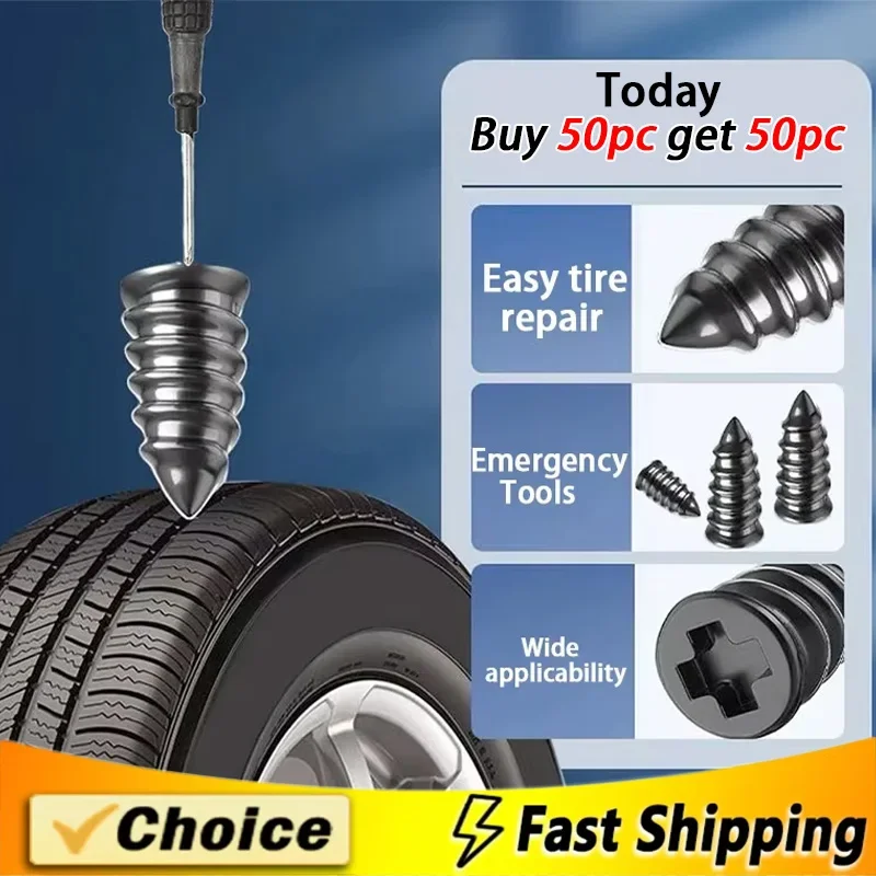 

Buy 50 get 50 vacuum tire repair glue nails, glue nail crafts, electric vehicle, automobile, motorcycle tire special screw tools