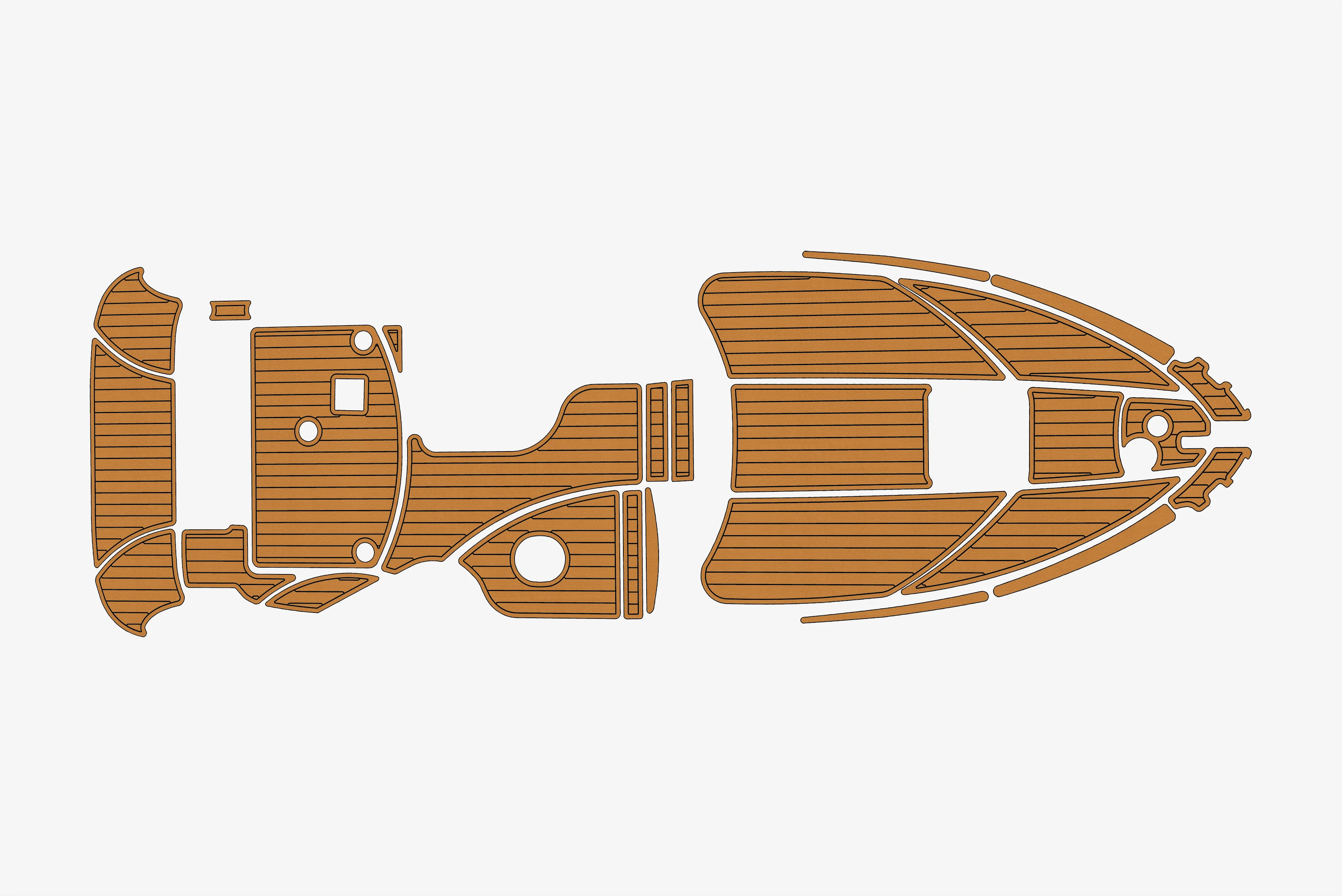 2006-2007 Bayliner 265 1/4 "6 مللي متر إيفا رغوة عدم الانزلاق بولي كلوريد الفينيل خشب الساج التزيين البحرية حصيرة أكوا جاتستيب السجاد أرضية بحرية #1