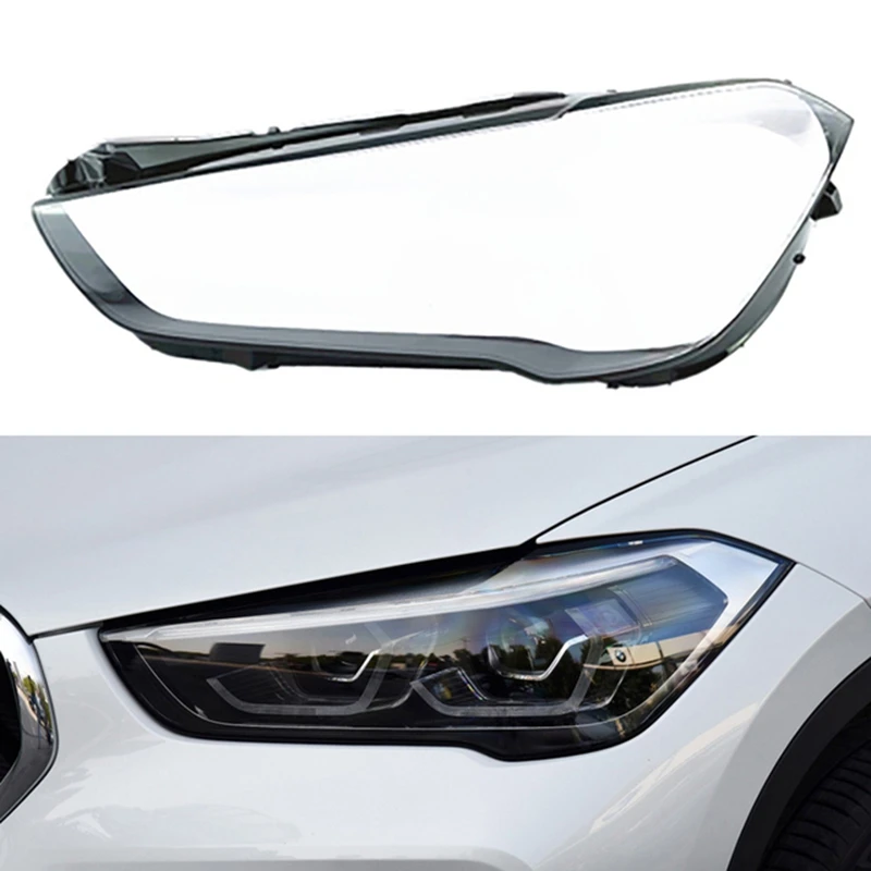 

1Set Car Transparent Lampshade Head Light Lamp Cover Glasses Lamp Shade Headlight Shell Cover Lens For -BMW X1 F49 2020 2021