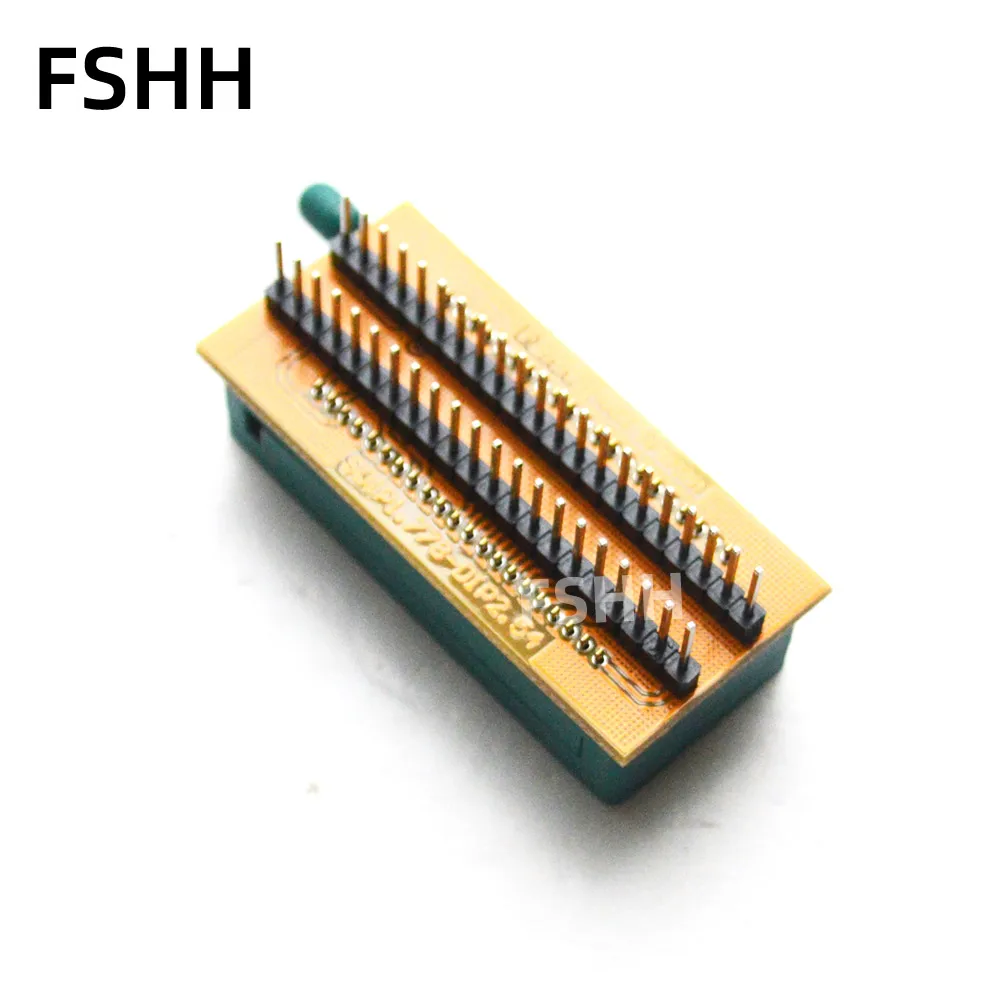 600mil 15.24 มม.DIP42 ซ็อกเก็ต 1.778 มม.SDIP42 TO DIP42 โปรแกรมเมอร์อะแดปเตอร์ 2.54 มม.ซ็อกเก็ตทดสอบ 242-1293-00 232-1290-00 SDIP32