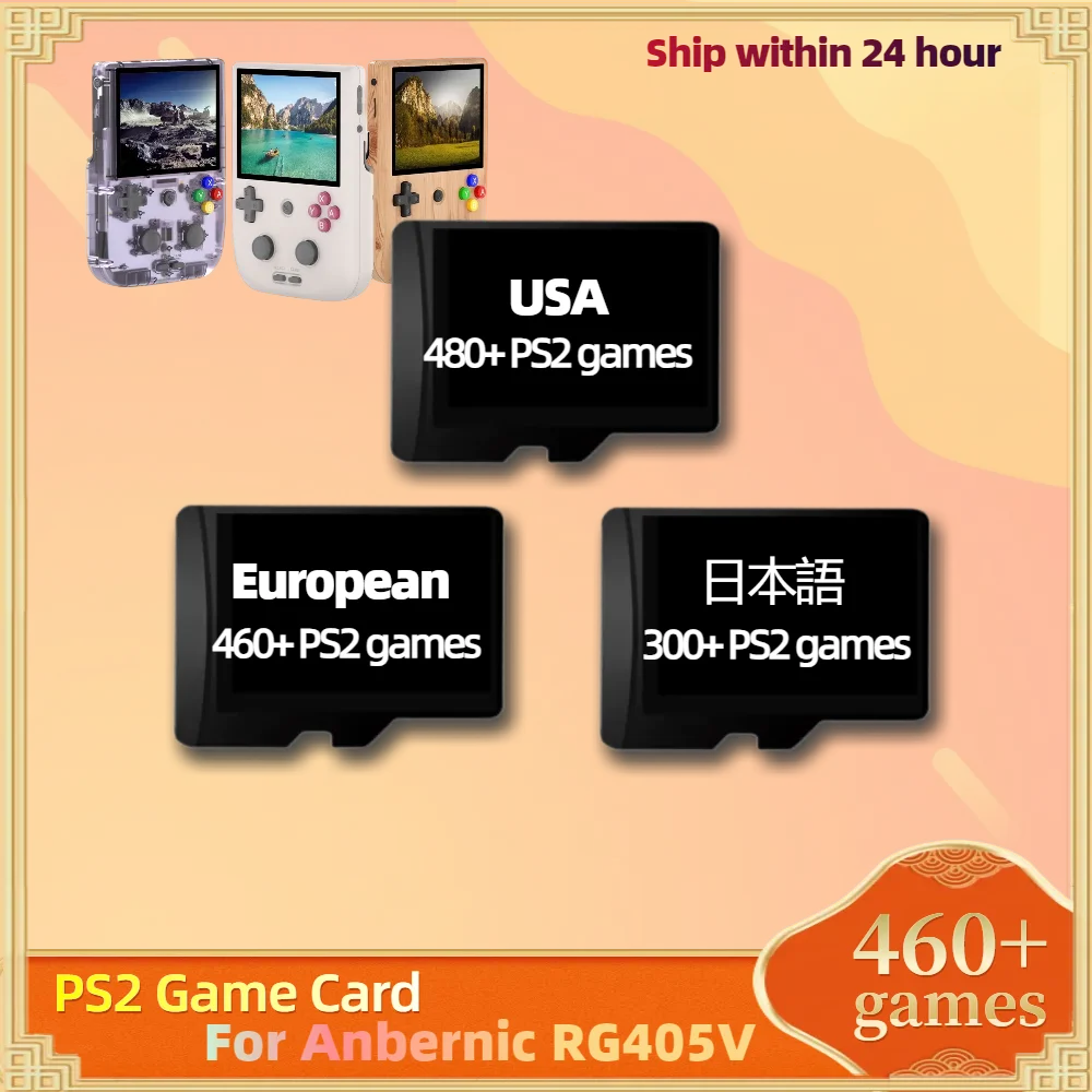 

TF Game Card For Anbernic RG405V Memory PS2 Retro Games portable Console Handheld 512G USA EU JP All Collection