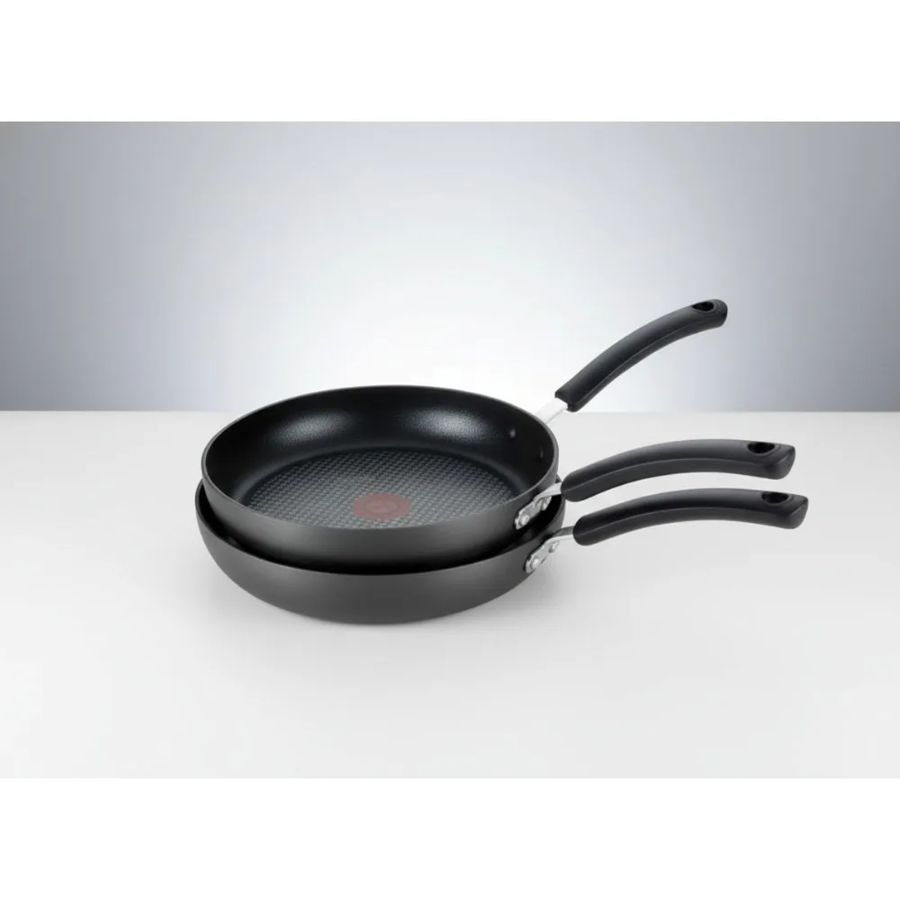 

Professional Nonstick Fry Pan Set 2-Piece 10-12 Inch Hard Anodized Cookware Dishwasher Safe for Home Kitchen