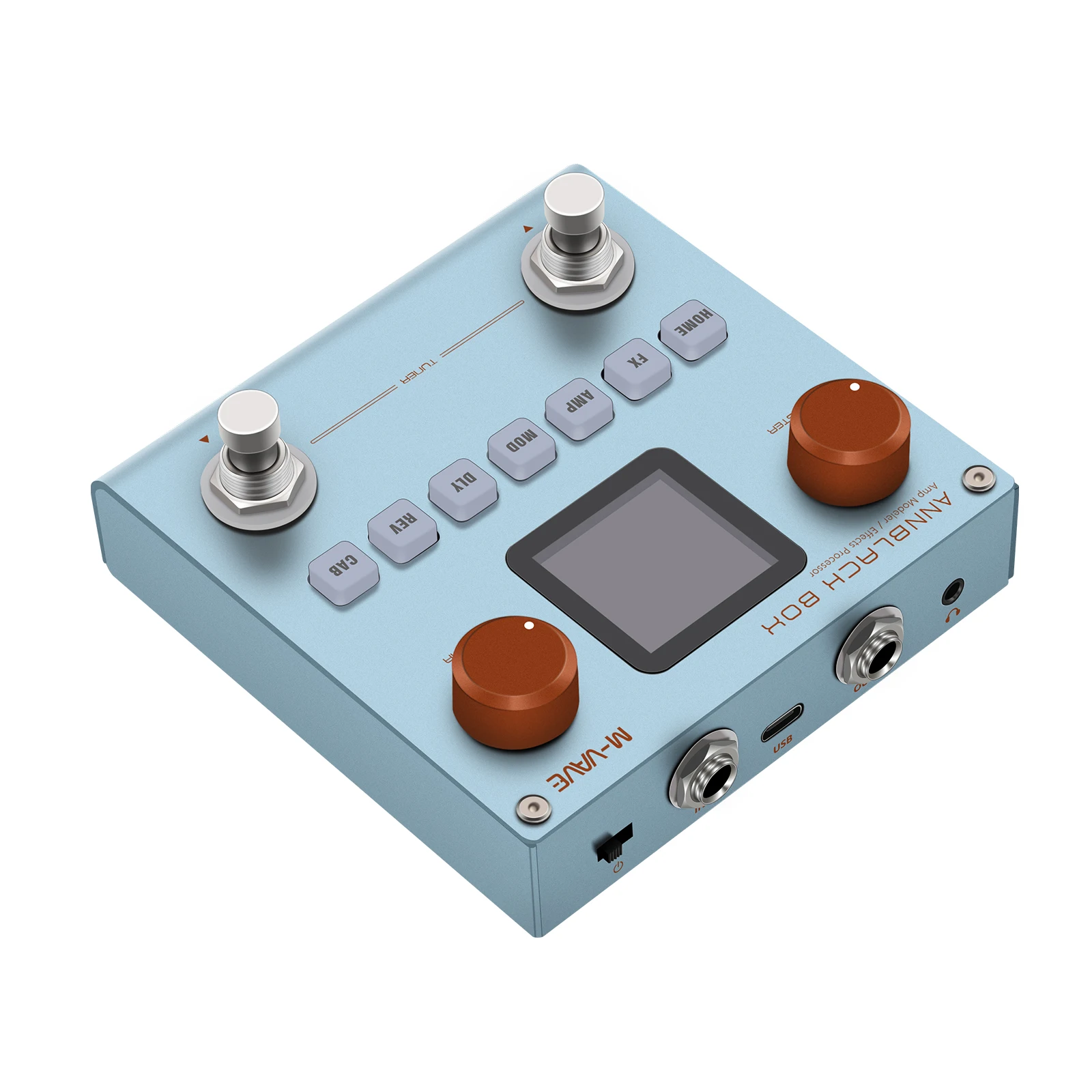 M-VAVE Blackbox Guitar Bass AMP Modeler معالج متعدد التأثيرات 80 إعدادات مسبقة 20 IR Cab 10H دواسة محمولة قابلة لإعادة الشحن