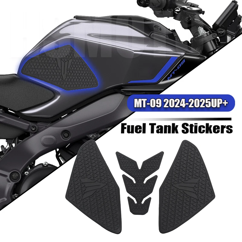 For mt 09 MT09 MT-09 SP MT 09 Tank Traction Pad  2024 2025 Tank Pad Protector Sticker Decal Gas Knee Grip Motorcycle Accessories