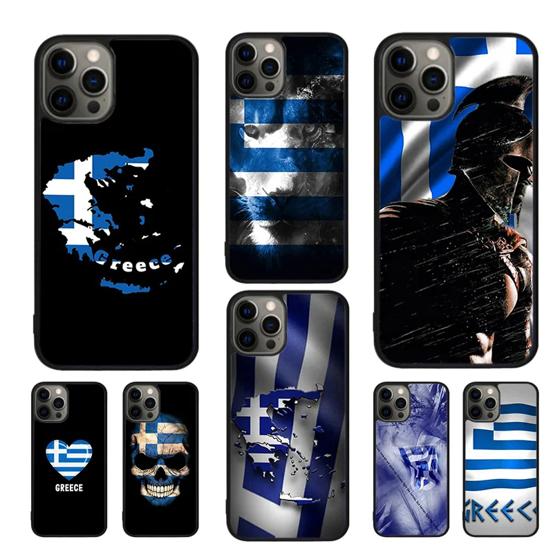 Greek Greece Flag Mobile Phone Cases Cover For iPhone 16 15 14 12 13 mini 11 Pro MAX apple 6 7 8 Plus SE2020 Coque