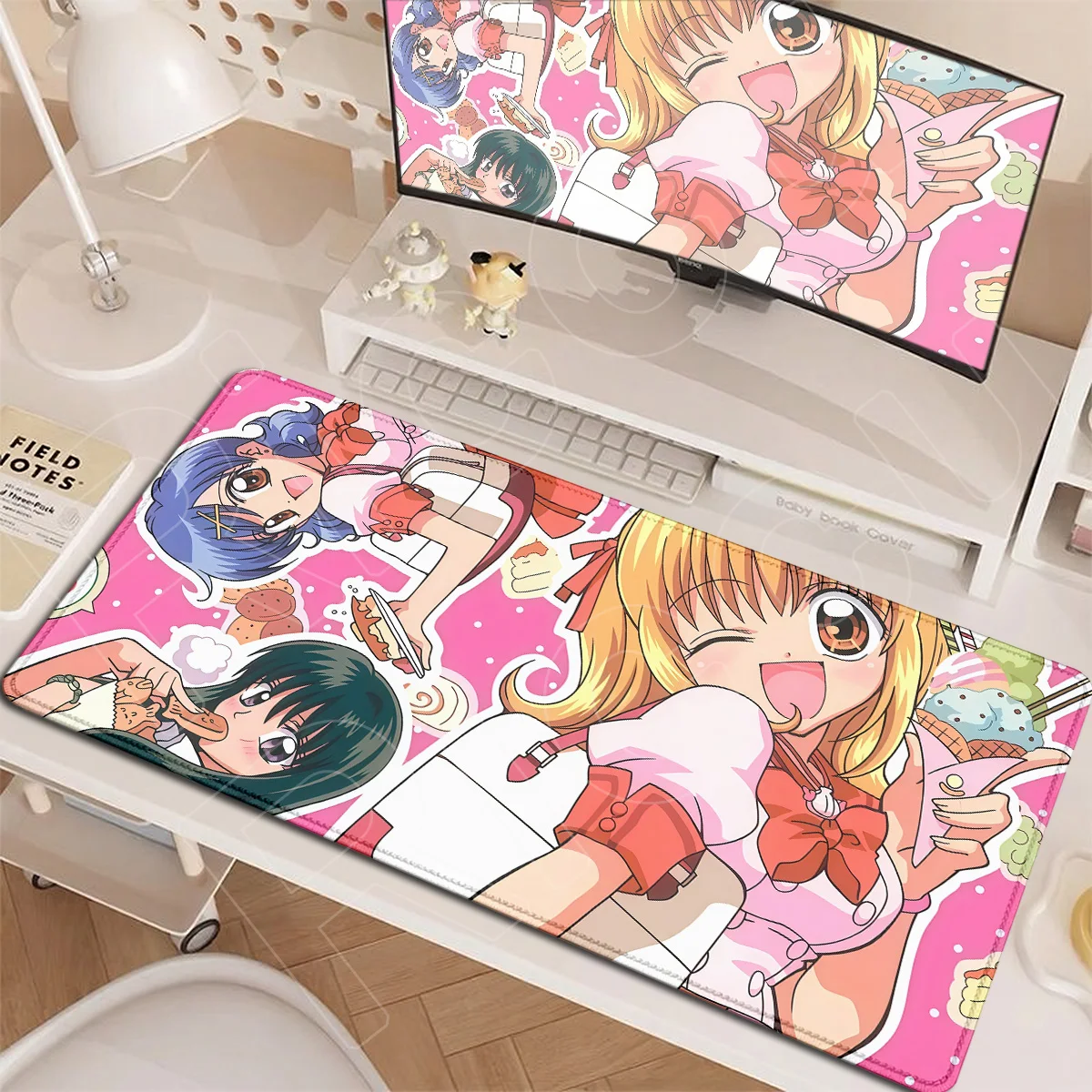 Large Game Cabinet Table Mat Mermaid Melody Pichi Pichi Pitch Hot Anime Mouse Pad 900x400mm HD Printing Laptop Keyboard Soft Rug