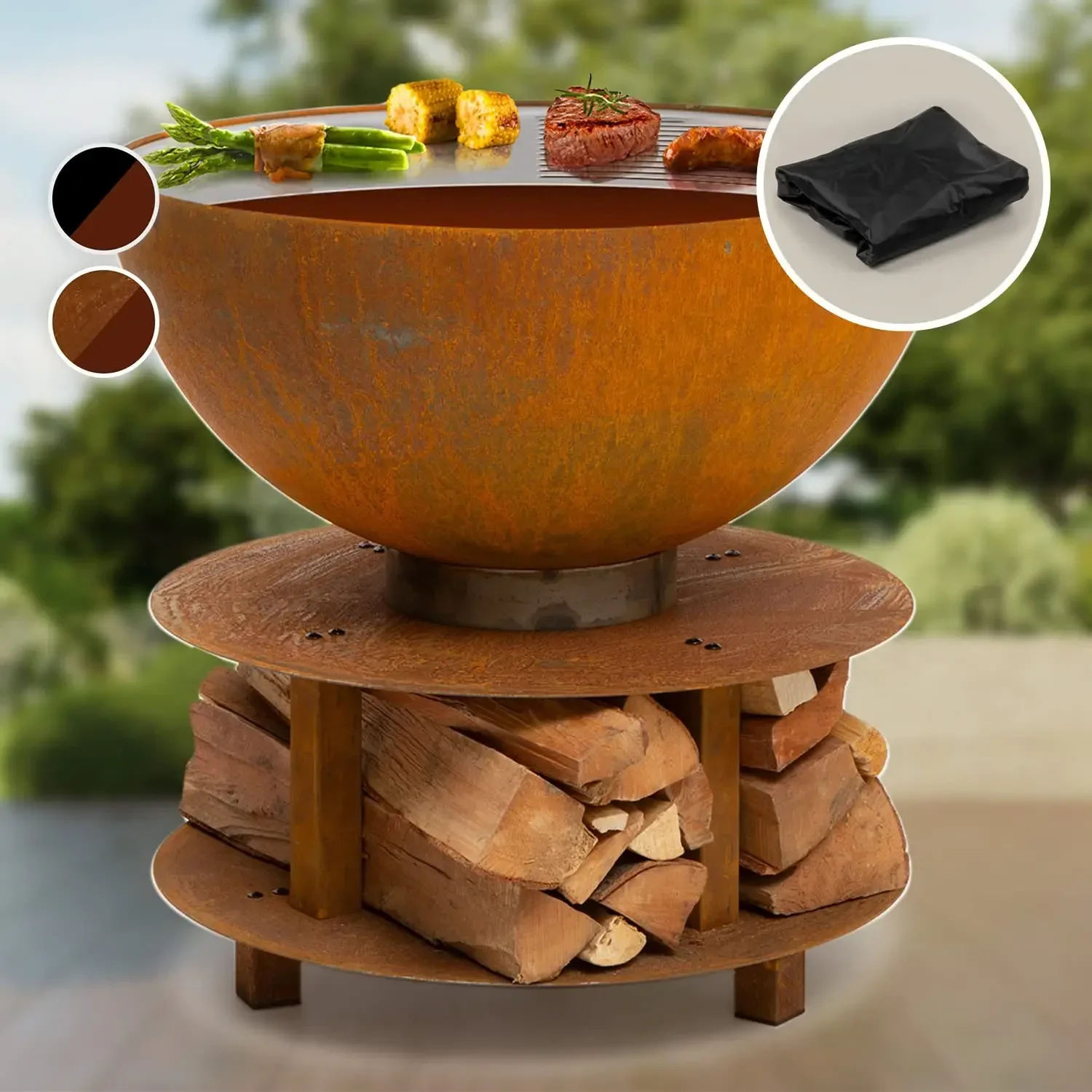 

#For Steel Bbq Brazier Outdoor Fire Pit Portable Wood Burner Brasero Plancha Firepit Grill Steel Bowl Barbecue Fire Pits