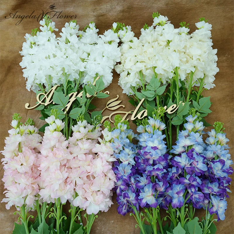 Artificial Silk Flower Delphinium Grass DIY Home Event Decor Wedding Floral Arrangement Material Photo Props A8350