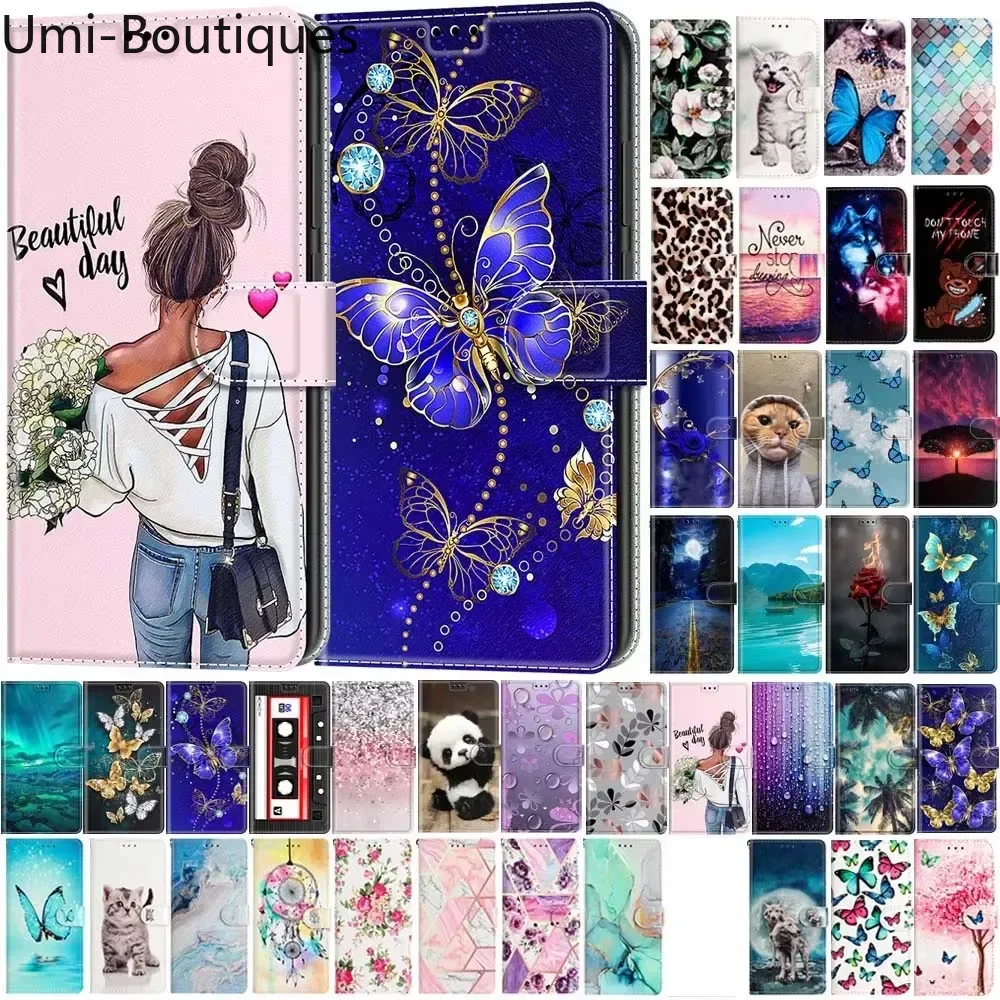

Butterfly Pattern Wallet Flip Case For Samsung Galaxy S24 Plus S25 Ultra Magnetic Leather Phone Back Cover