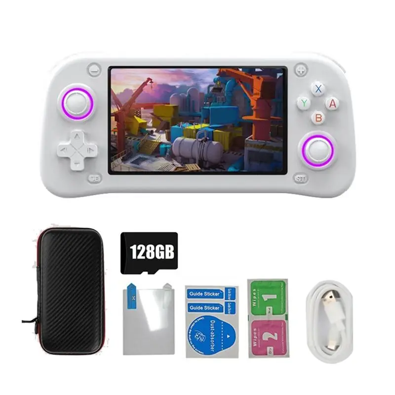 XF43 Retro Handheld Game Console 128G 4.3 Inch IPS Screen Open Source Linux Game Player RK3128 Pocket Video Player
