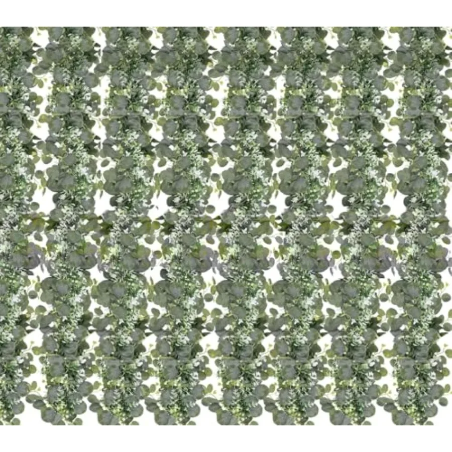 

Искусственная гирлянда из листьев эвкалипта, декоративная гирлянда для летнего декора, искусственные висячие лозы для украшения свадебного стола