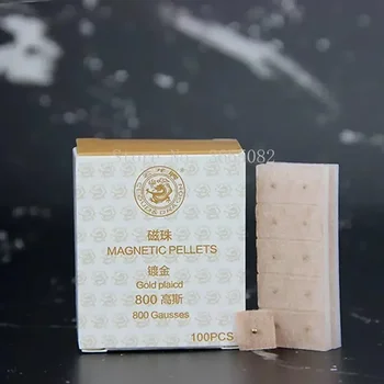 100 Stuks 800 Gaussische Magnetische Therapie Patch Magnetische Pellets Magneten Kralen Oor Bean Acupunctuur Relax Massage Goed Effect