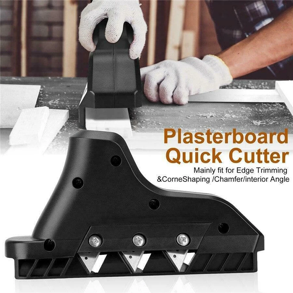 New Plasterboard Quick Cutter Replace Blade Gypsum Board Hand Plane Drywall Edge Chamfer 45° Woodworking Trimmer Accessories