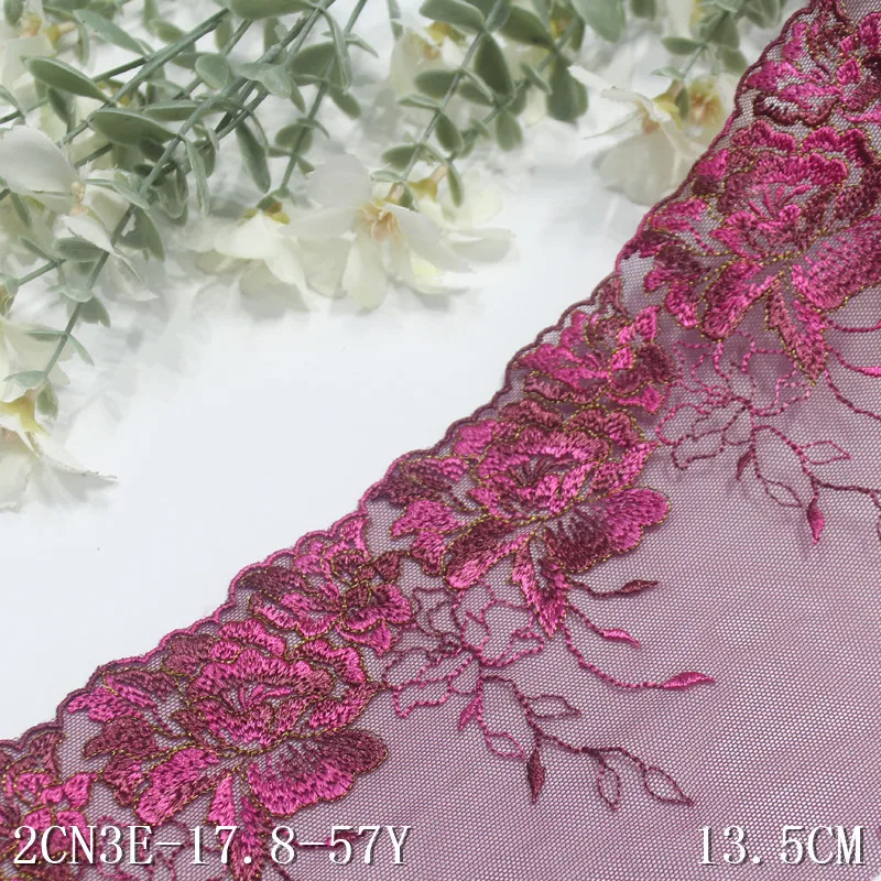 41 Yards Embroidery Lace Trim DIY Craft Sewing Supply Skirt Hem Wedding Decoration Accessories Dolls 13.5cm