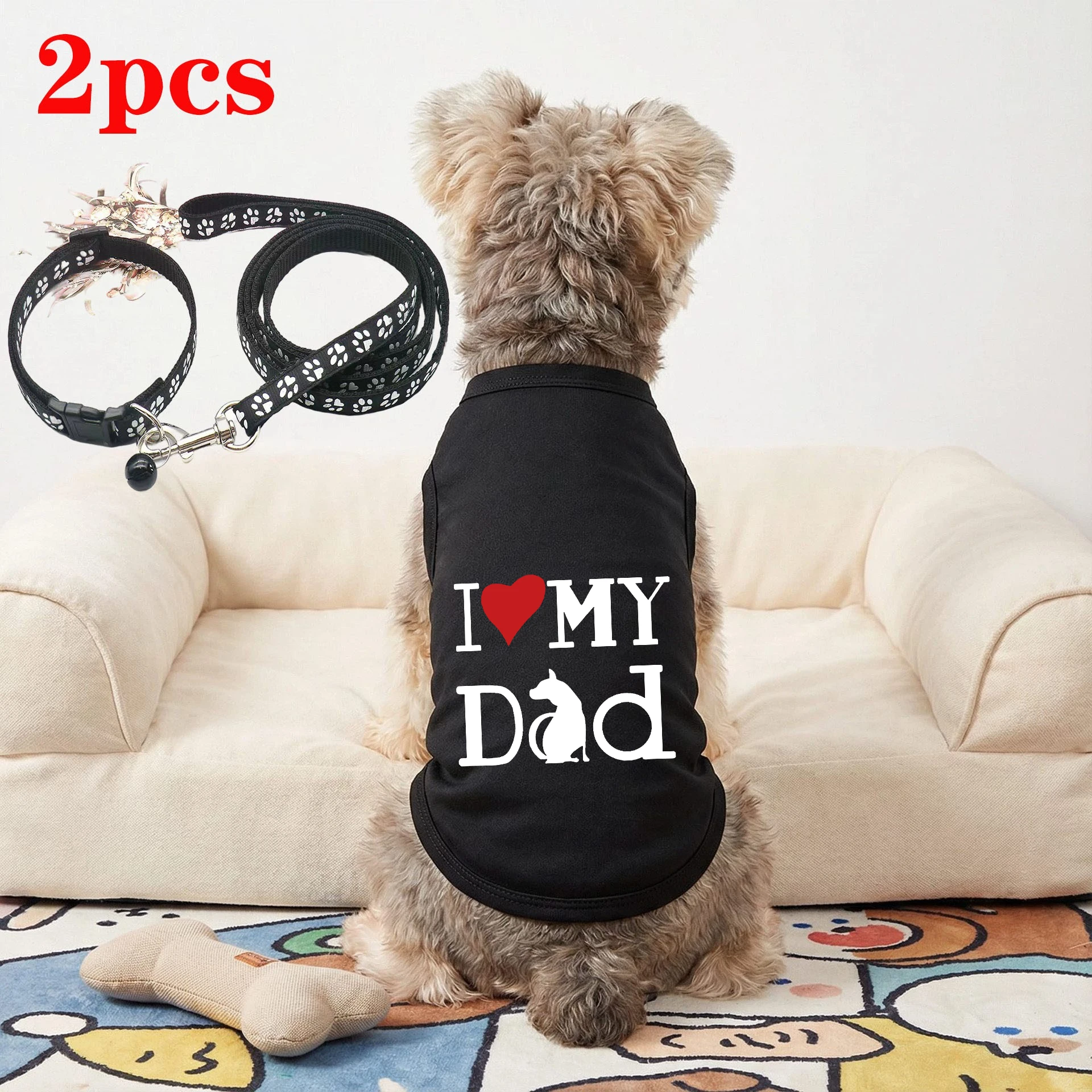 Pet Supplies Jersey - 2PCS 개를위한 애완 동물 옷 애완