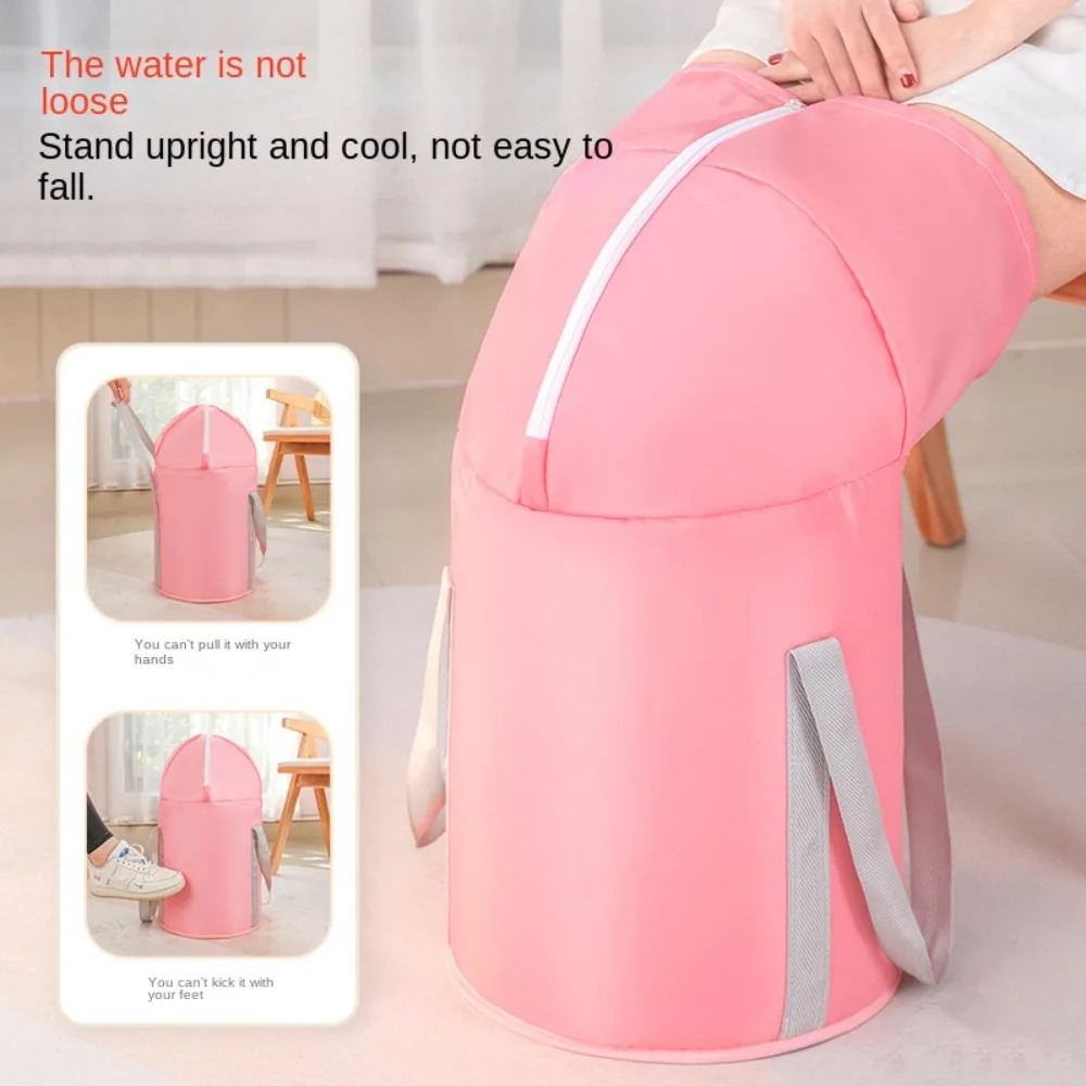 Foot Washing Bag Household Foot Soaking Bag With Handle Insulation Bucket Bath Tub Portable Warm Foldable Bucket Bag Adult