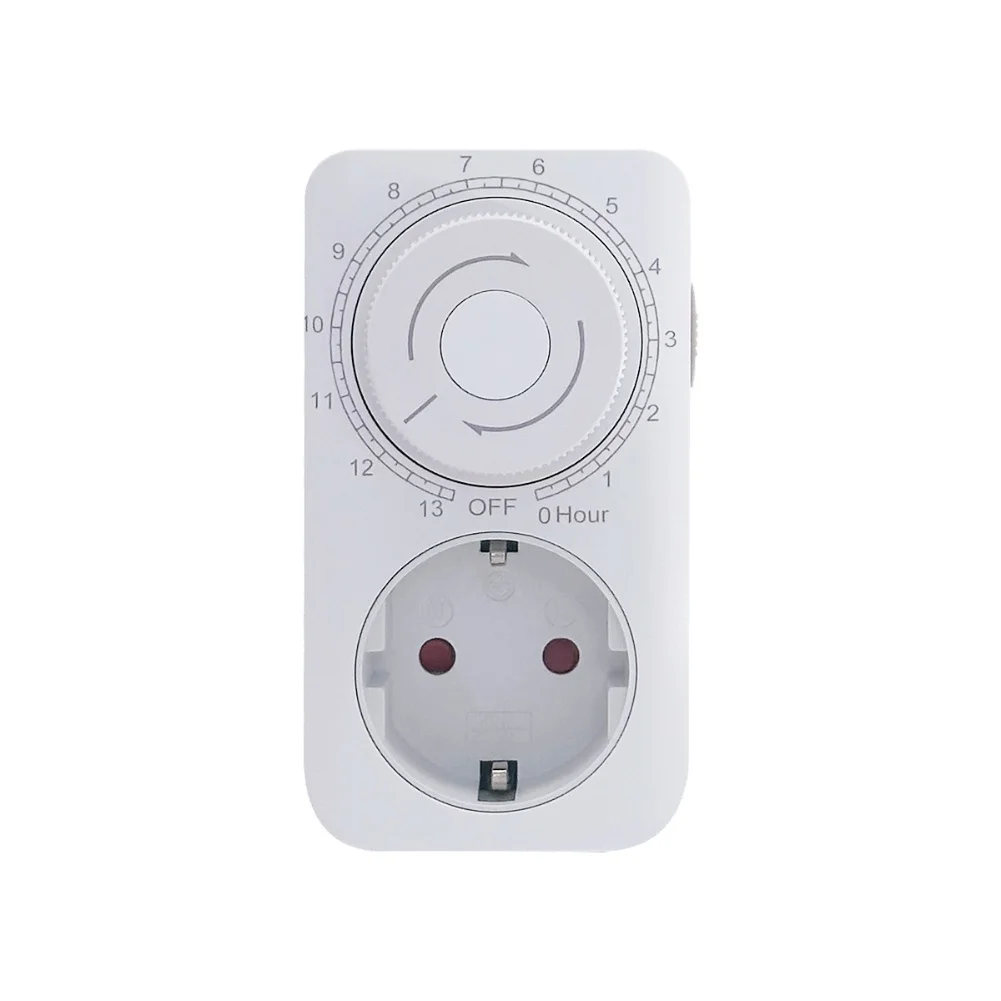 

Mechanical Socket Timer with 12 Hour Countdown for Indoor Appliance Control Supports Up to 16A Including Lighting and Pumps
