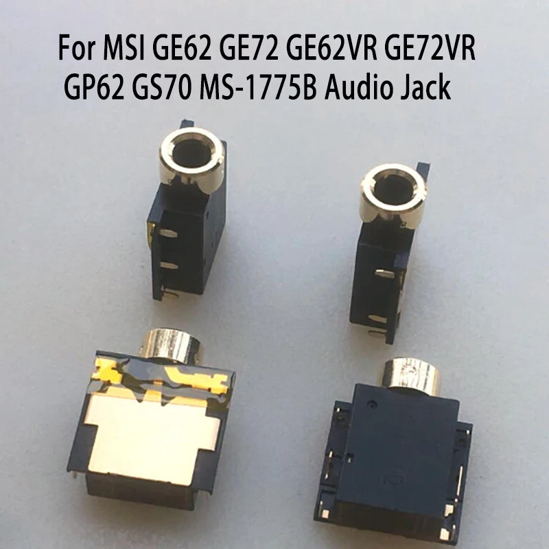 1pcs 6P Audio Female Socket For MSI GE62 GE72 GE62VR GE72VR GP62 GS70 MS-1775B Laptop Audio Jack Headphone Jack Earphone Jack