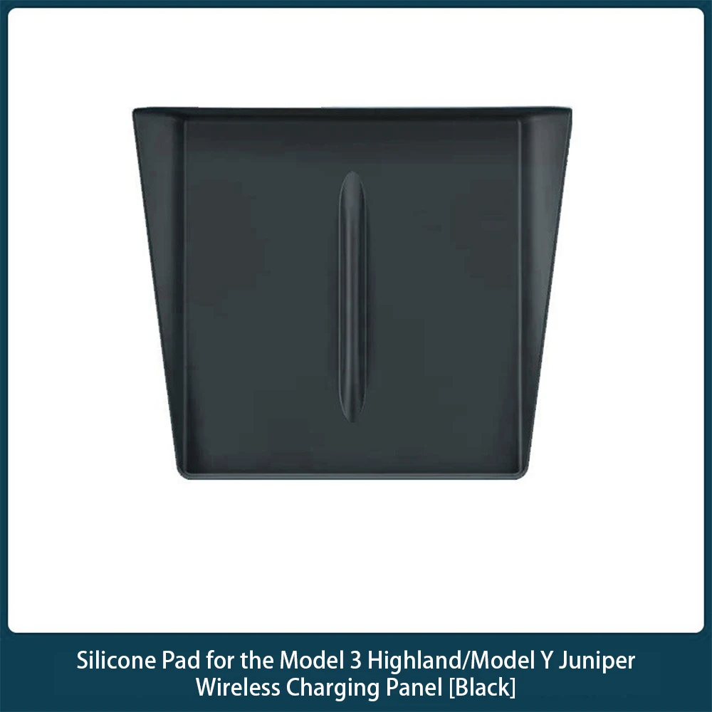 For Tesla Model 3 Highland Model Y Juniper Launch Silicone Wireless Phone Charging Pad Central Control Charger Protector Pad