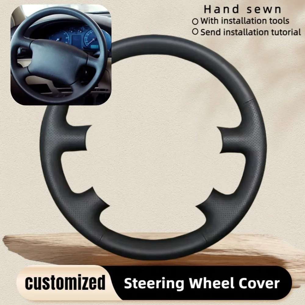Custom Car Steering Wheel Braid Cover Hand Sewn Black Leather For VW Golf 4 MK4 1998-2004 Passat B5 1996-2005 Car Accessories