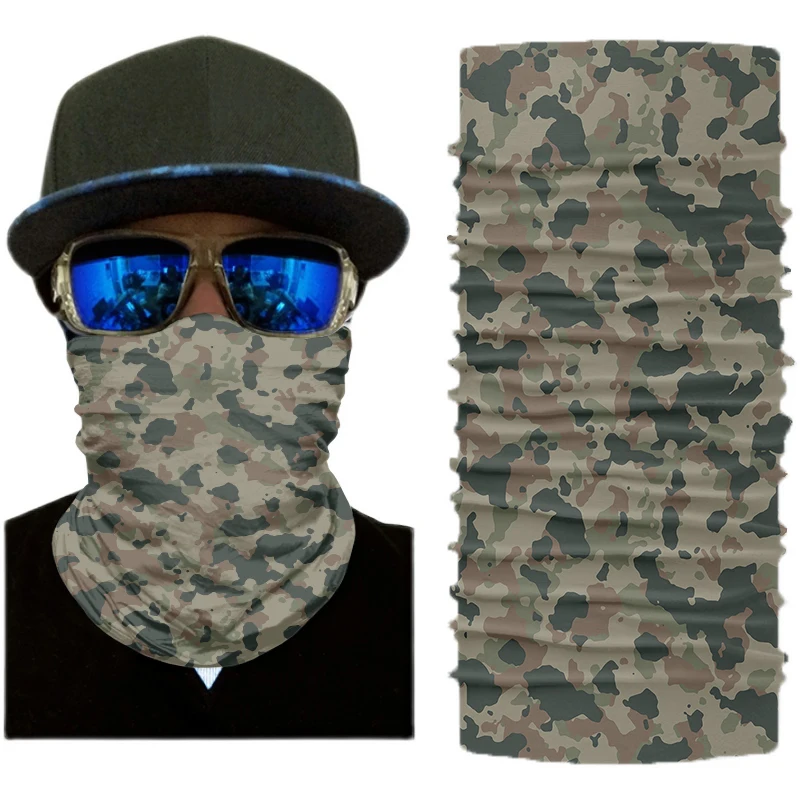 Fashion Camouflage Seamless Magic Bandana Buffs Neck Gaiter Paisley Headband Cycling Fishing Tube Face Shield Men Women Scarf